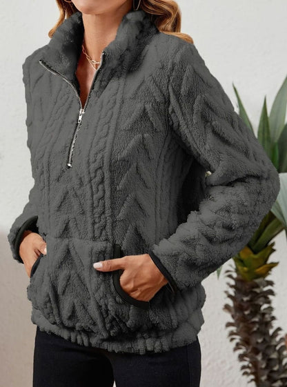 Madison Fleece Half-Zip Pullover | Kangaroo Pocket | Cosy Fit