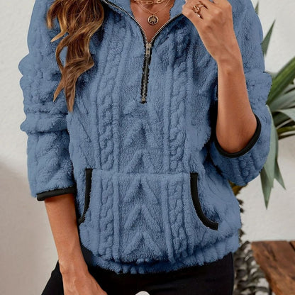 Madison Fleece Half-Zip Pullover | Kangaroo Pocket | Cosy Fit