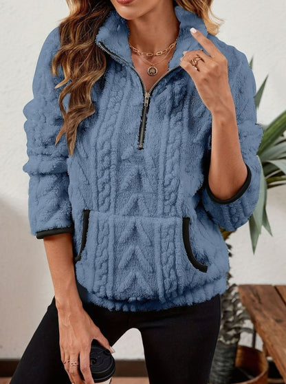 Madison Fleece Half-Zip Pullover | Kangaroo Pocket | Cosy Fit