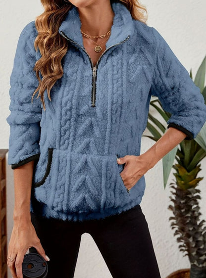 Madison Fleece Half-Zip Pullover | Kangaroo Pocket | Cosy Fit