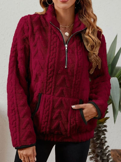 Madison Fleece Half-Zip Pullover | Kangaroo Pocket | Cosy Fit