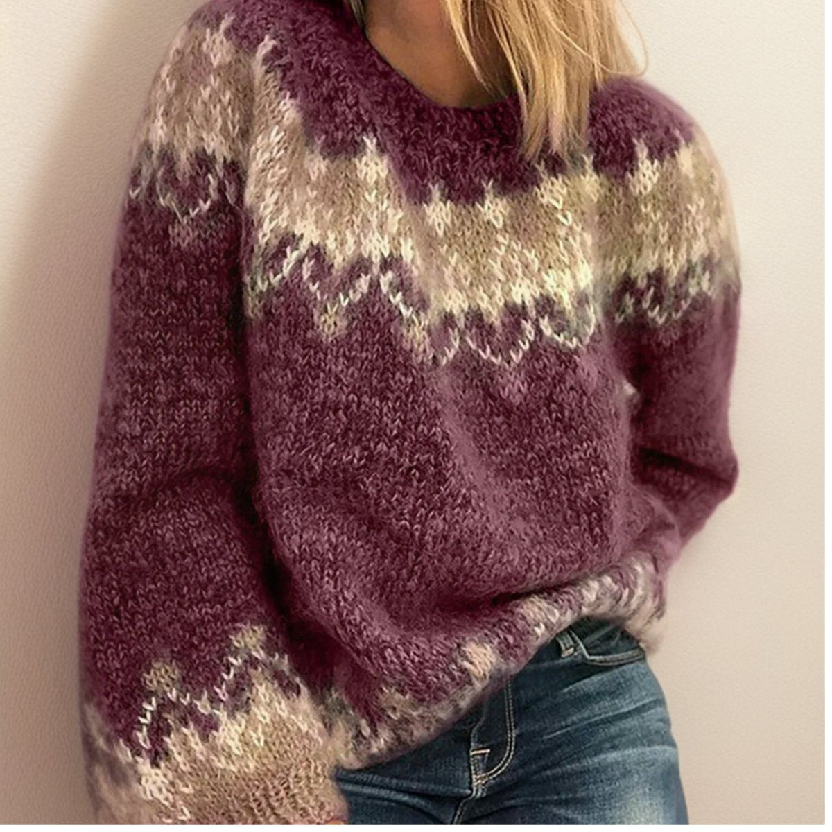 Luna Fair Isle Jacquard Jumper | Pullover | Crew Neck