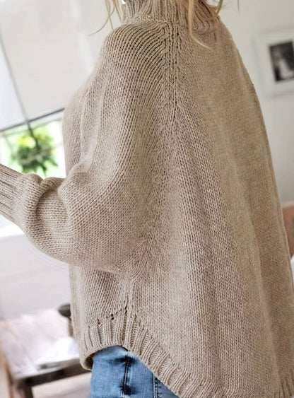 Olivia Oversized Cable Knit Jumper | High-Neck | Winter Warmth