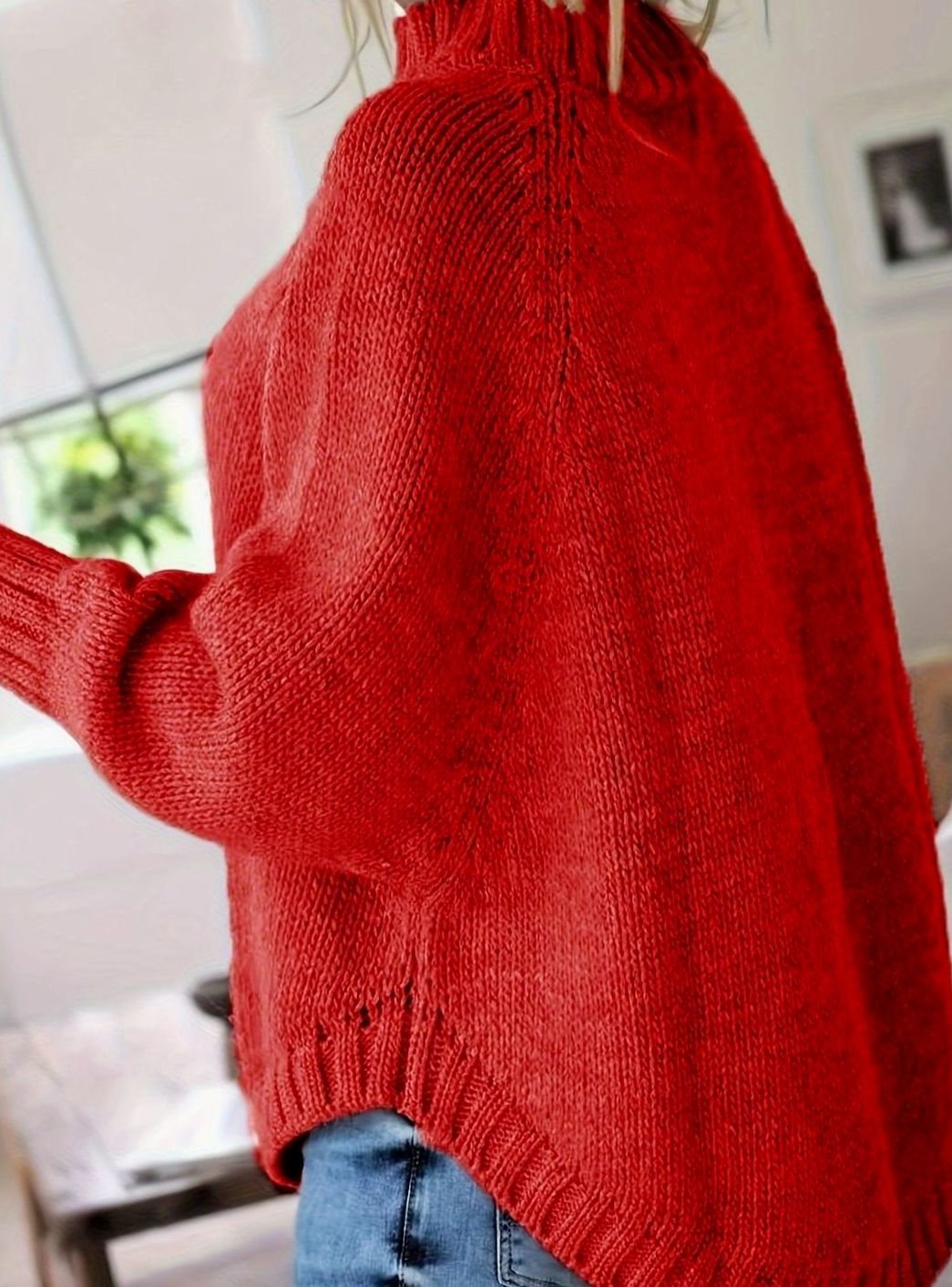 Olivia Oversized Cable Knit Jumper | High-Neck | Winter Warmth