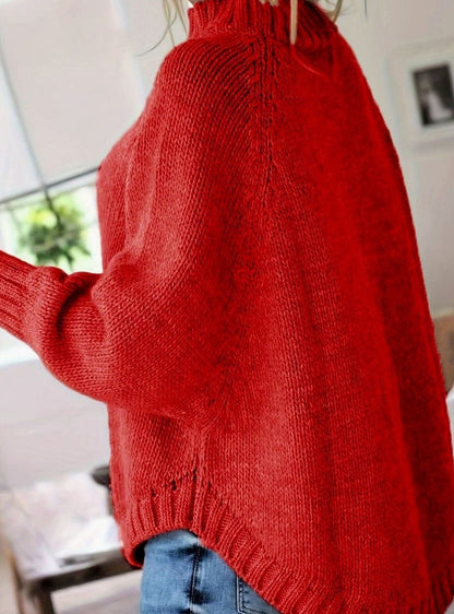 Olivia Oversized Cable Knit Jumper | High-Neck | Winter Warmth