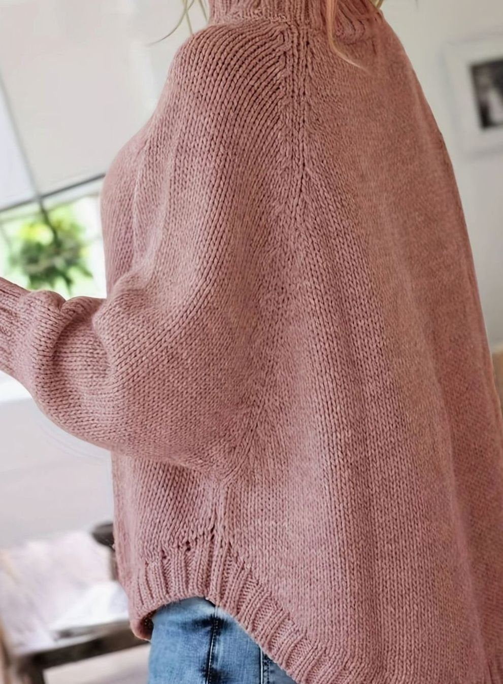 Olivia Oversized Cable Knit Jumper | High-Neck | Winter Warmth