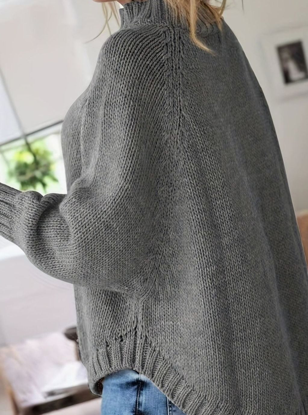 Olivia Oversized Cable Knit Jumper | High-Neck | Winter Warmth
