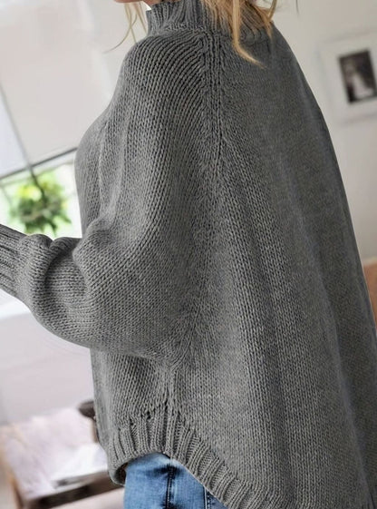 Olivia Oversized Cable Knit Jumper | High-Neck | Winter Warmth