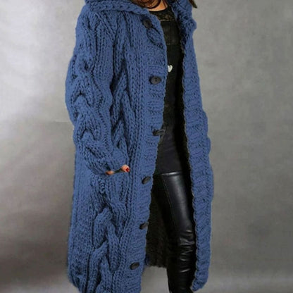 Grace Cable Knit Cardigan | Hooded | Oversized Fit