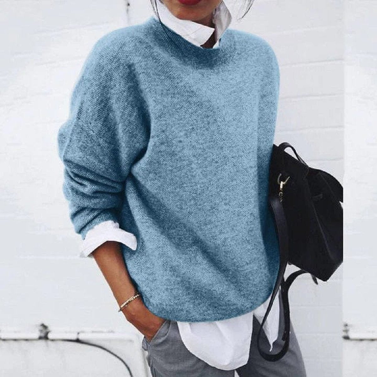 Madison Oversized Crew Neck Jumper | Soft Knit | Casual Fit