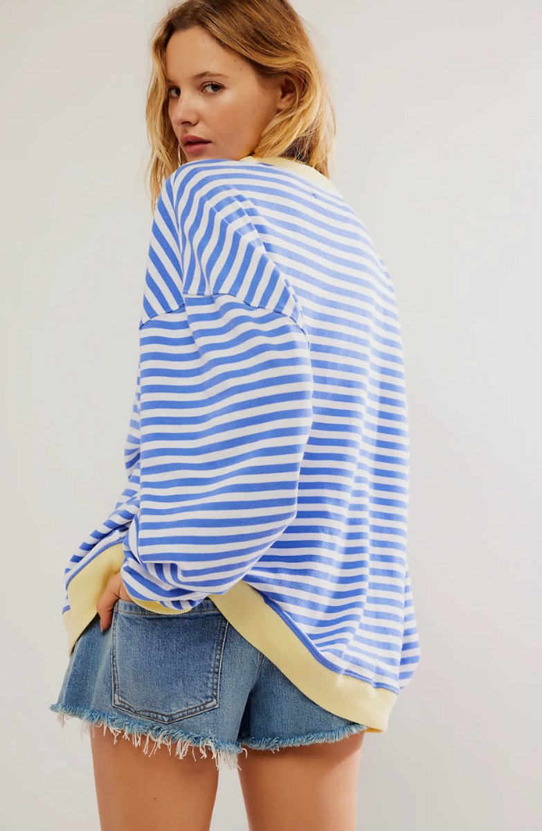 Mia Striped Pullover Jumper | Oversized | Long Sleeve