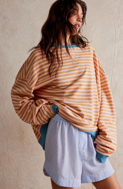 Mia Striped Pullover Jumper | Oversized | Long Sleeve