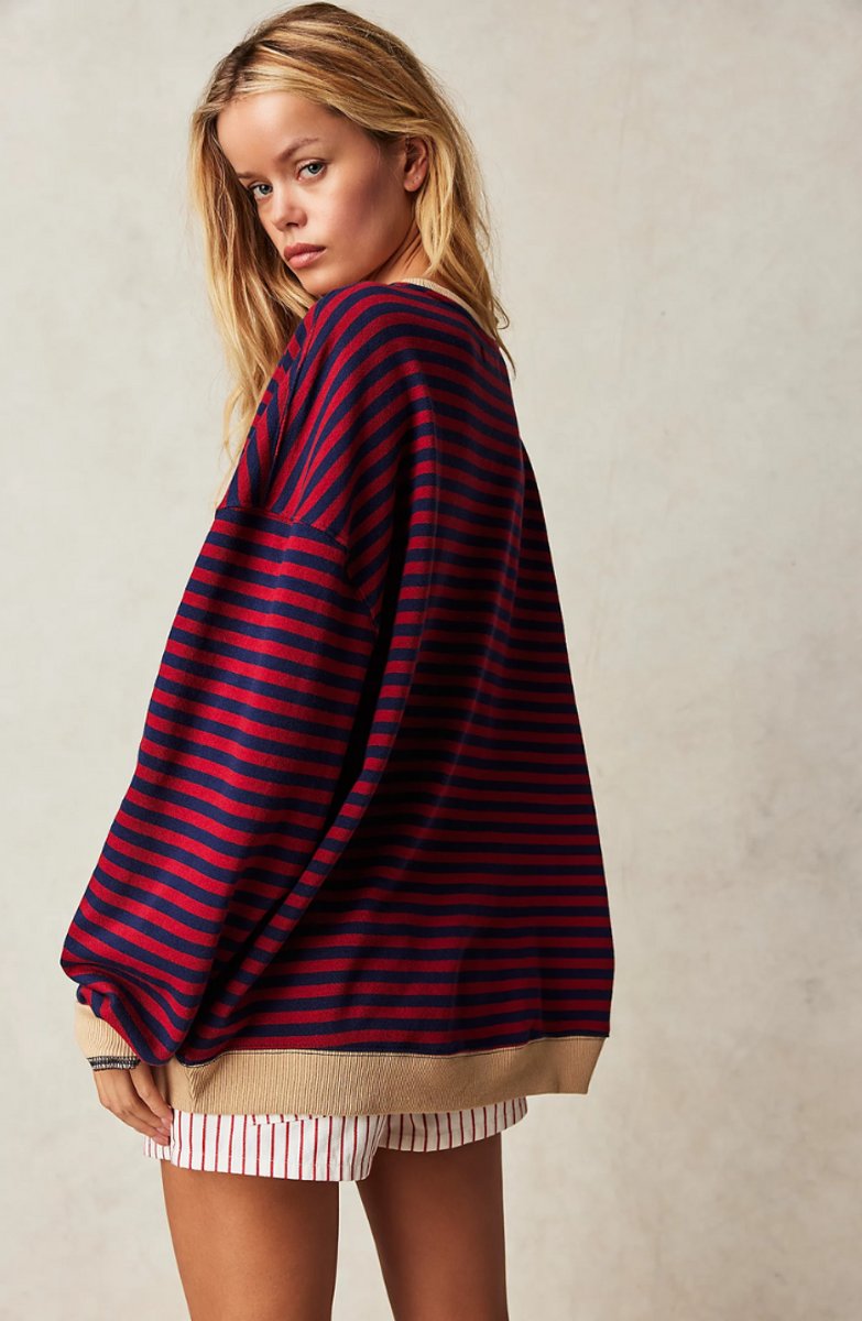 Mia Striped Pullover Jumper | Oversized | Long Sleeve