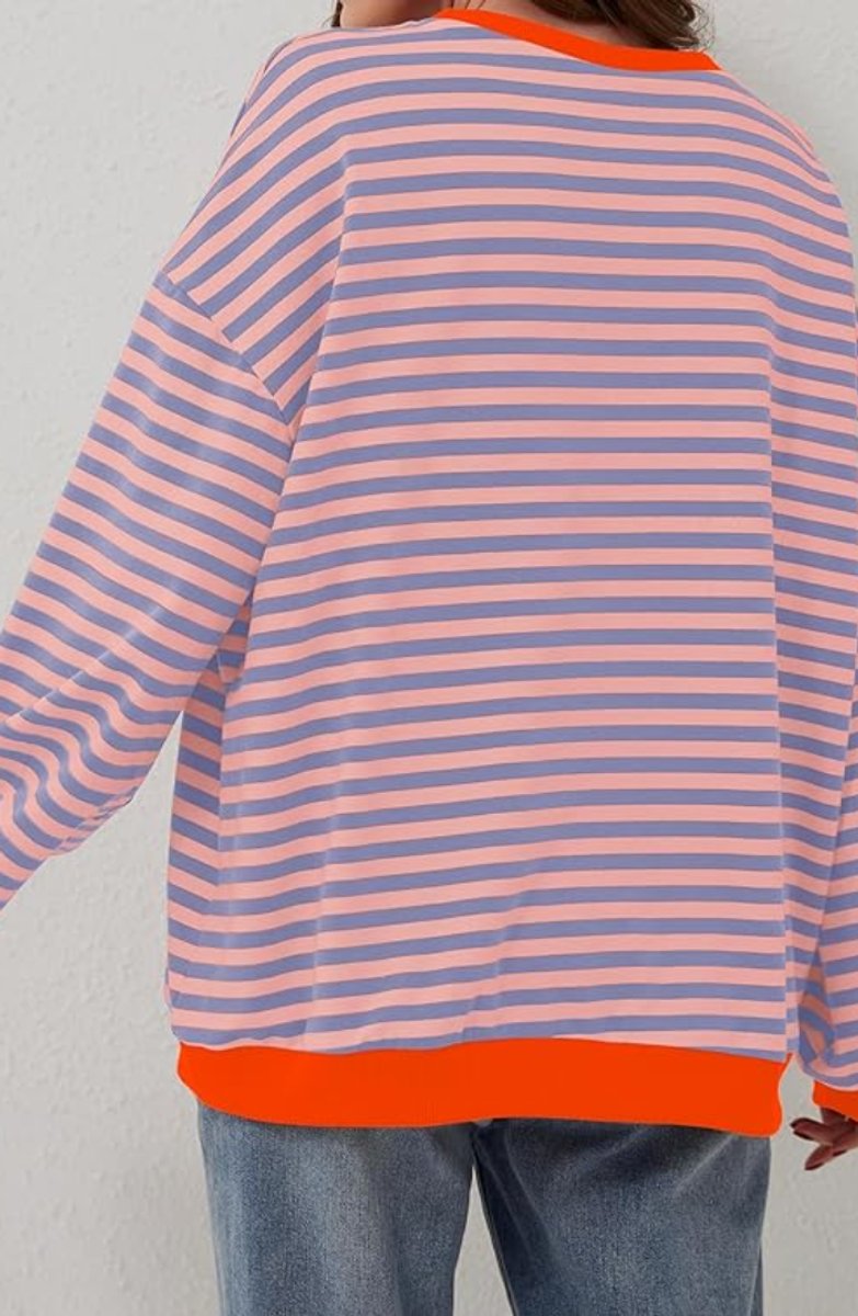 Mia Striped Pullover Jumper | Oversized | Long Sleeve