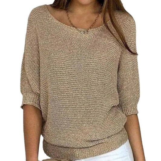 Eleanor Batwing-Sleeve Pullover Jumper | Relaxed Fit | Knit