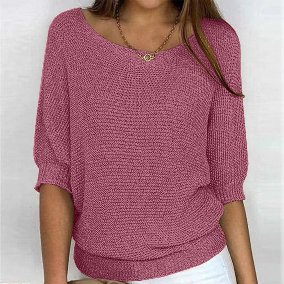 Eleanor Batwing-Sleeve Pullover Jumper | Relaxed Fit | Knit