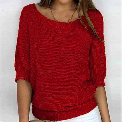 Eleanor Batwing-Sleeve Pullover Jumper | Relaxed Fit | Knit