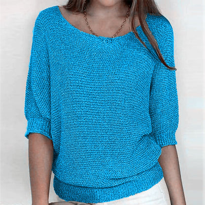 Eleanor Batwing-Sleeve Pullover Jumper | Relaxed Fit | Knit