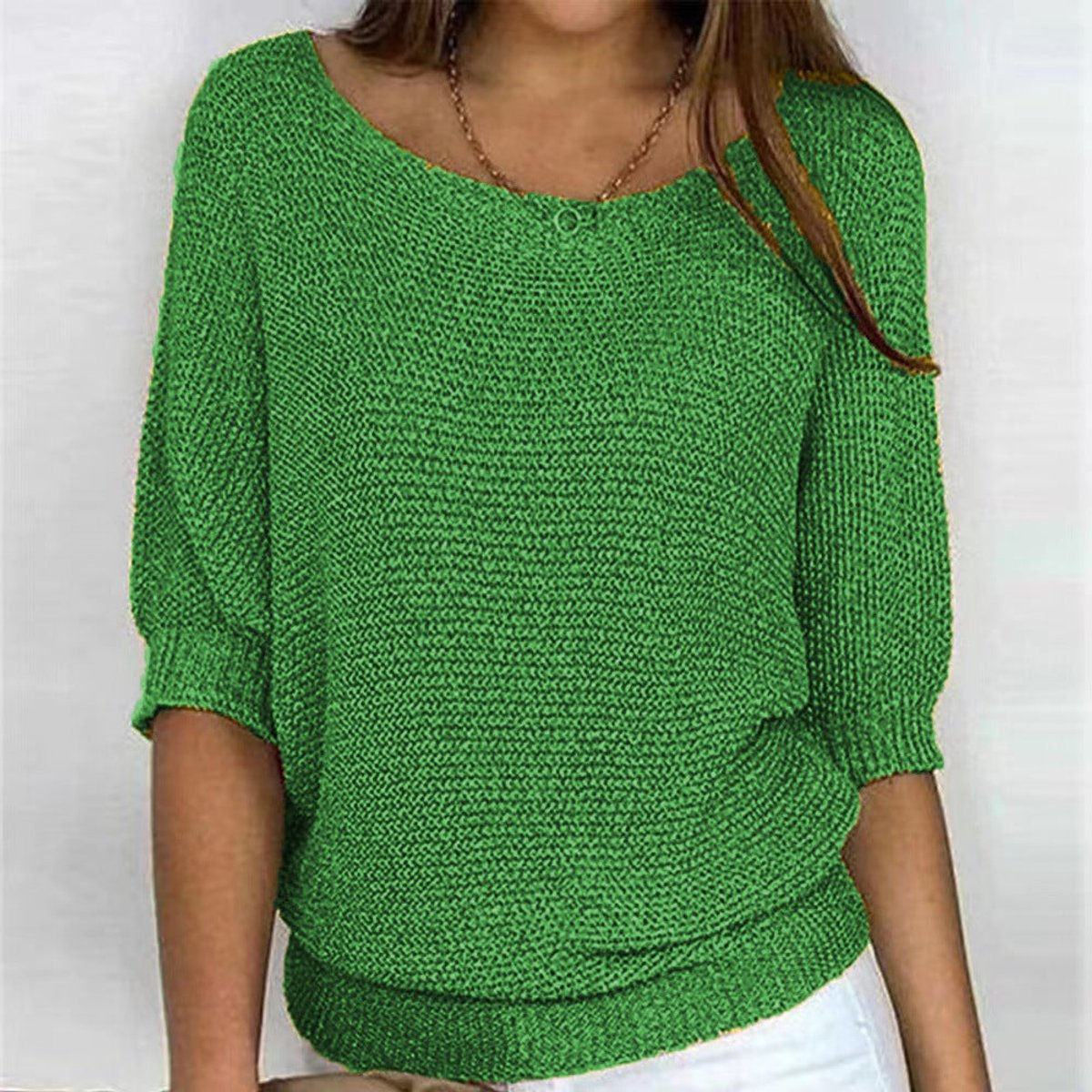 Eleanor Batwing-Sleeve Pullover Jumper | Relaxed Fit | Knit