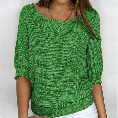 Eleanor Batwing-Sleeve Pullover Jumper | Relaxed Fit | Knit