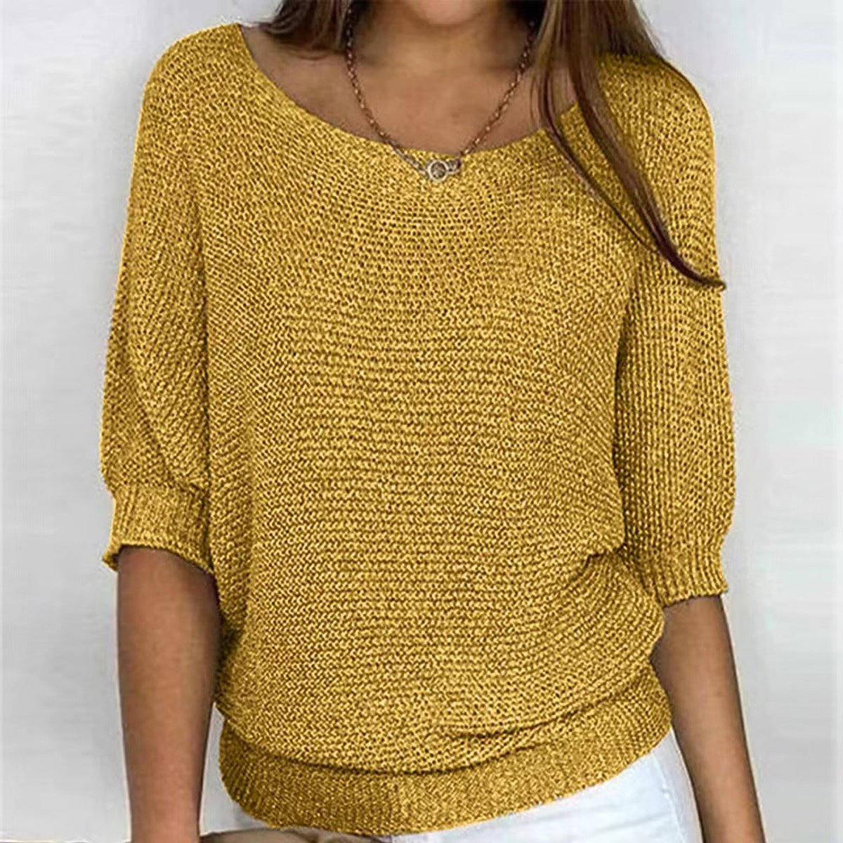 Eleanor Batwing-Sleeve Pullover Jumper | Relaxed Fit | Knit