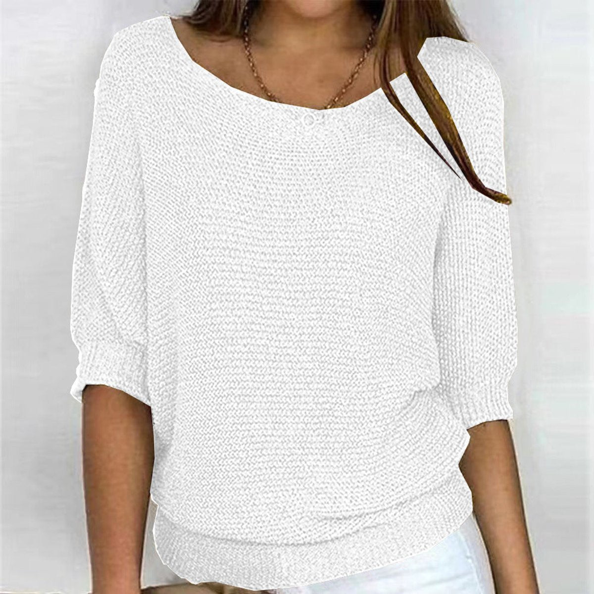 Eleanor Batwing-Sleeve Pullover Jumper | Relaxed Fit | Knit