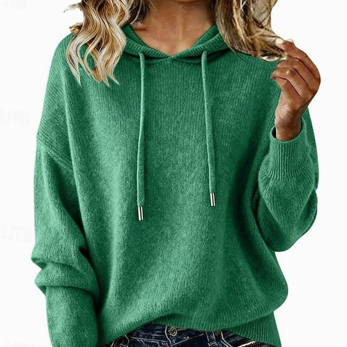 Olivia Hooded Knit Jumper | Drawstring | Relaxed Fit