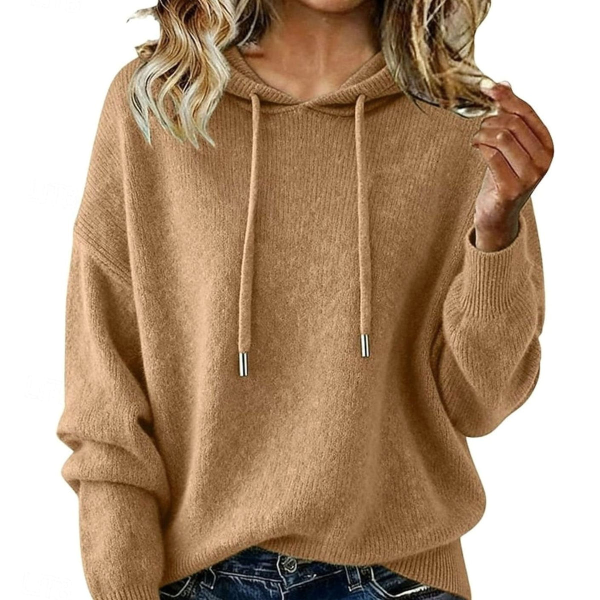 Olivia Hooded Knit Jumper | Drawstring | Relaxed Fit