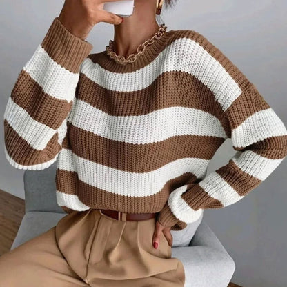 Emma Striped Crewneck Jumper | Relaxed Fit | Knit