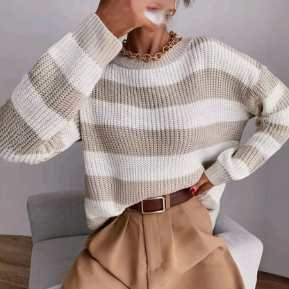 Emma Striped Crewneck Jumper | Relaxed Fit | Knit