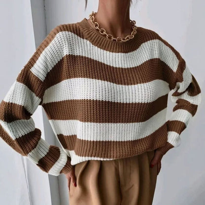 Emma Striped Crewneck Jumper | Relaxed Fit | Knit