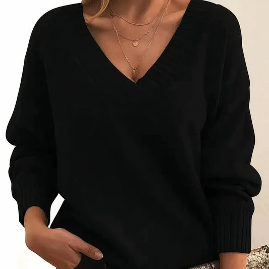 Grace Cashmere Blend Jumper | V-Neck | Long Sleeve