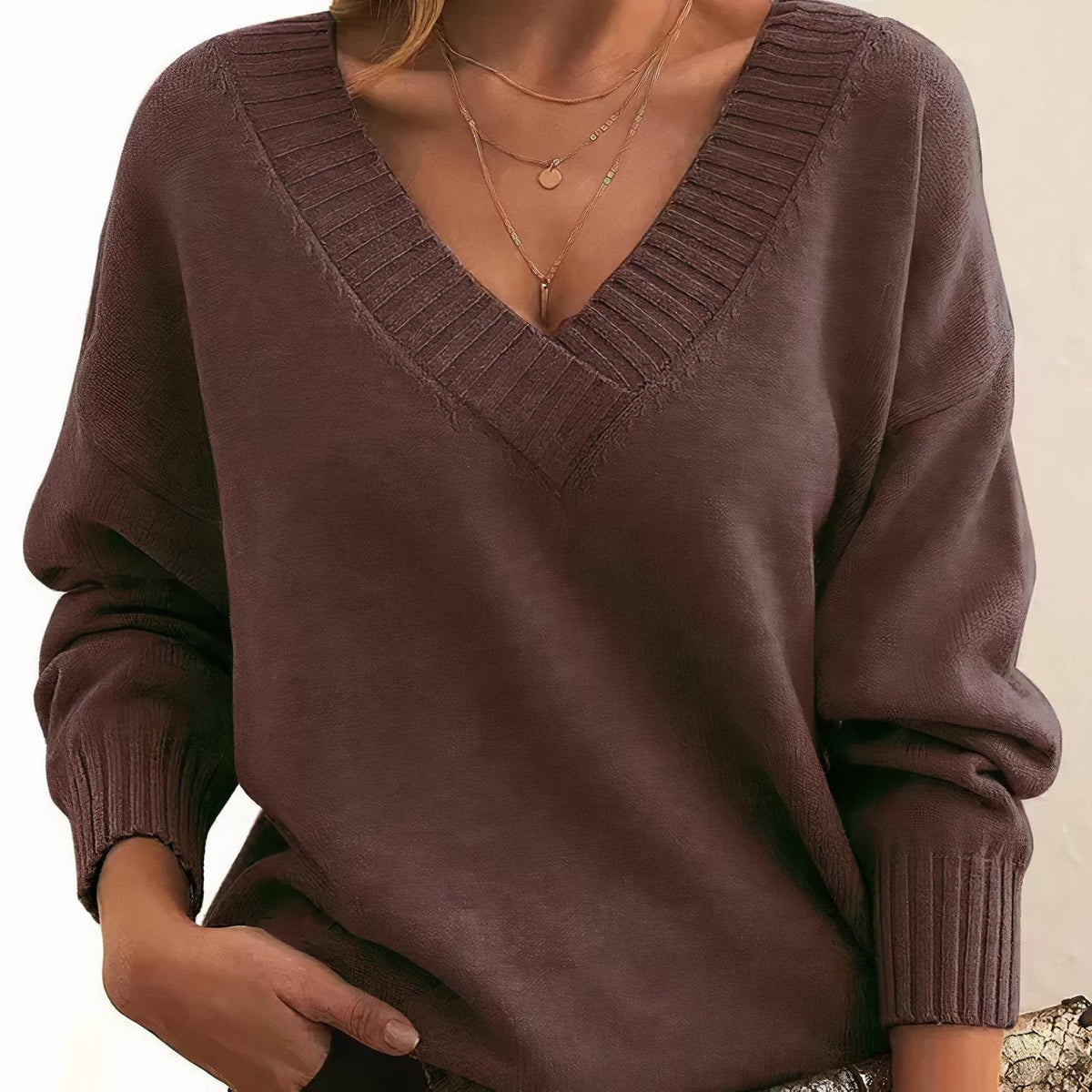Grace Cashmere Blend Jumper | V-Neck | Long Sleeve