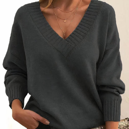 Grace Cashmere Blend Jumper | V-Neck | Long Sleeve