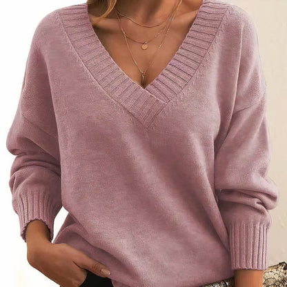 Grace Cashmere Blend Jumper | V-Neck | Long Sleeve