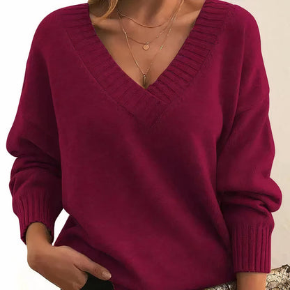 Grace Cashmere Blend Jumper | V-Neck | Long Sleeve